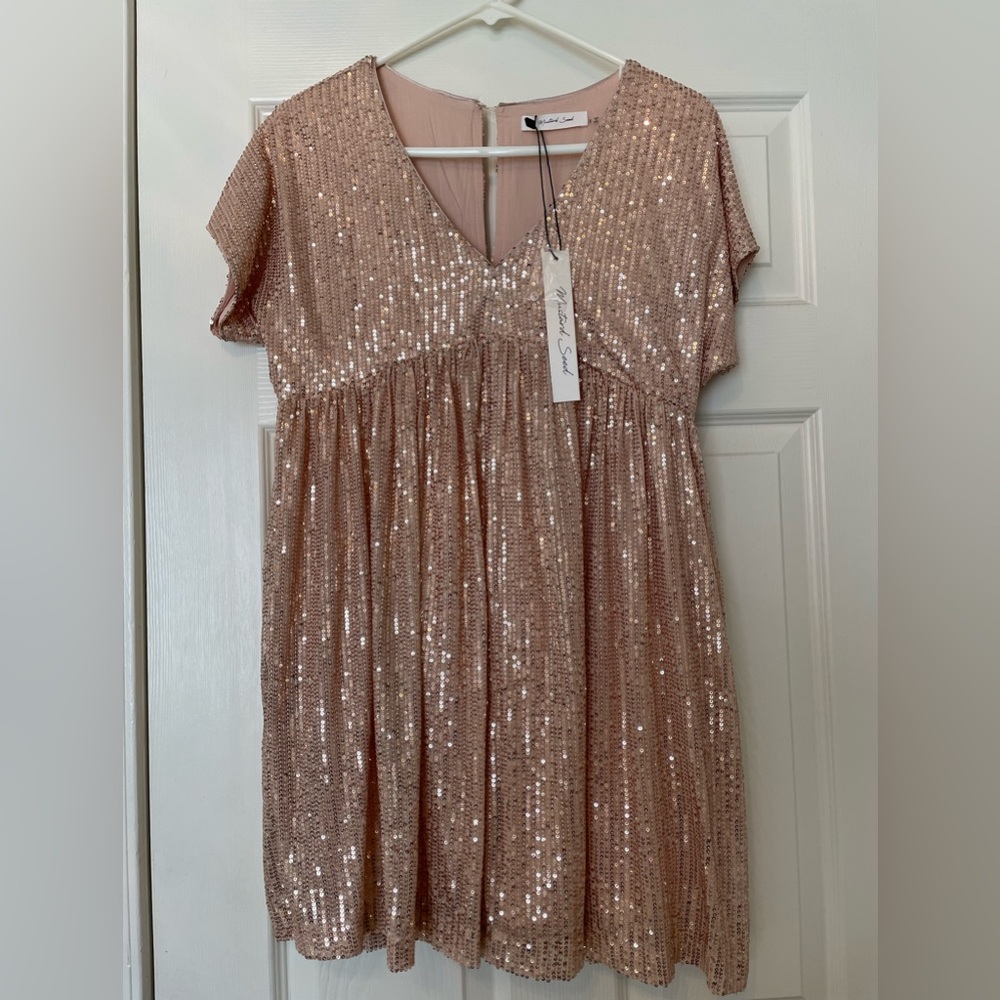 MUSTARD SEED Champagne Sparkly Romper